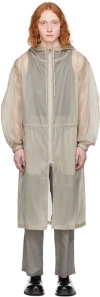 Amomento Gray Drawstring Coat In Beige