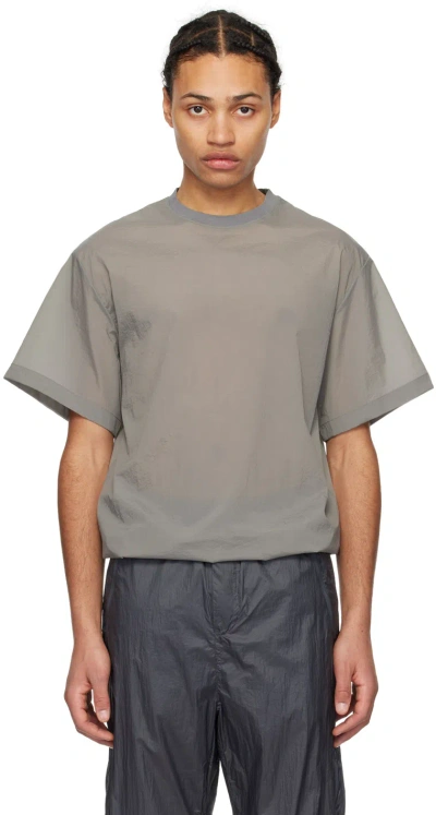Amomento Gray Drawstring T-shirt In Grey
