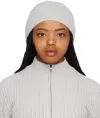 Amomento Gray Fancy Short Beanie In Grey
