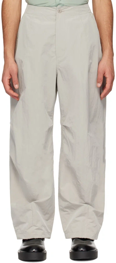 Amomento Gray Fatigue Trousers In Light Grey
