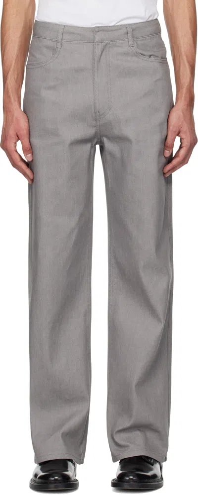 Amomento Gray Indigo Jeans In Light Grey