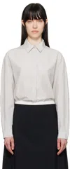 Amomento Gray Stripe Oversized Shirt In Stripe