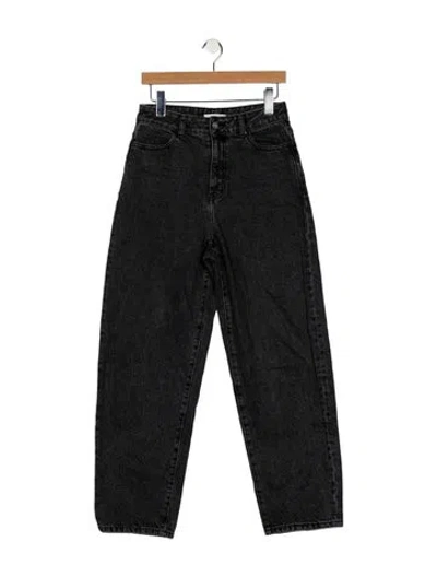 Pre-owned Amomento High-rise Straight Leg Jeans In Black