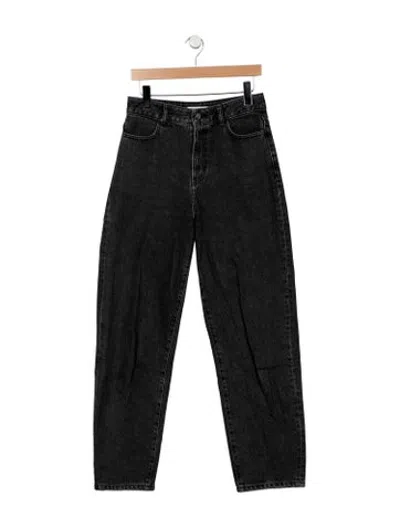 Pre-owned Amomento High-rise Straight Leg Jeans In Black