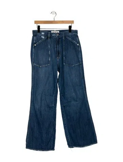 Pre-owned Amomento High-rise Wide Leg Jeans In Blue