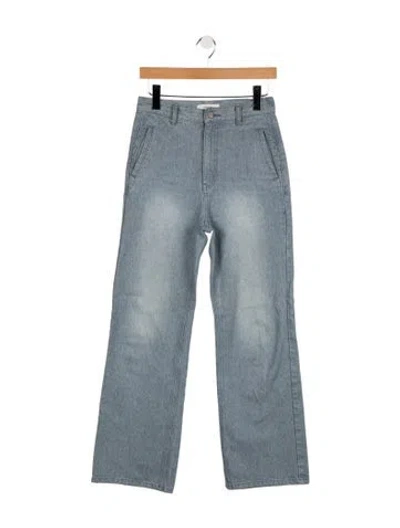 Pre-owned Amomento High-rise Wide Leg Jeans In Blue