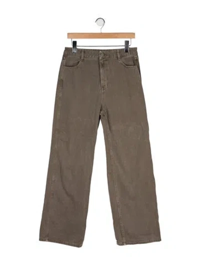 Pre-owned Amomento High-rise Wide Leg Jeans In Neutral