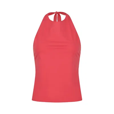 Pre-owned Amomento Jersey Halter Neck Top 'red' | Women's Size 0
