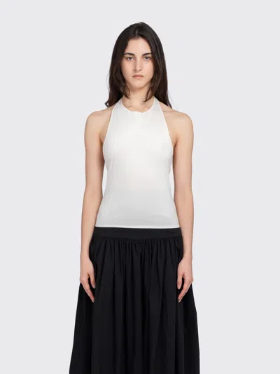 Amomento Jersey Halter Neck Top In White