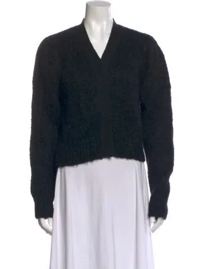 Pre-owned Amomento Kid Mohair V-neck Sweater In Black