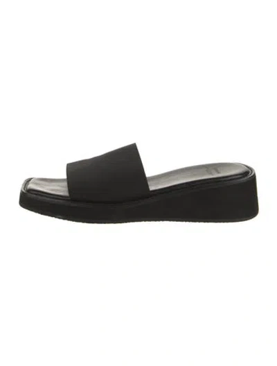 Pre-owned Amomento Leather Slides In Black