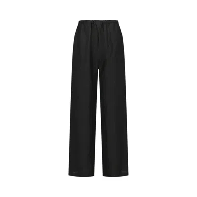 Pre-owned Amomento Linen Banding Pants 'black' | Women's Size 0