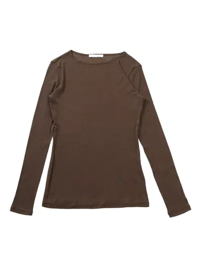 Amomento Long-sleeve T-shirt In Brown
