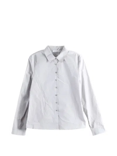 Amomento Long-sleeve Button-up Shirt In White