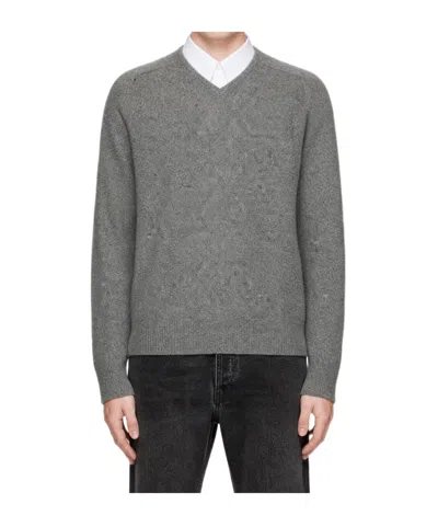 Amomento Long-sleeve Knit Top In Gray