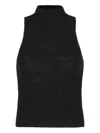 Amomento Mock-neck Top In Black