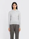 Amomento Mohair Collar Knit In Gray
