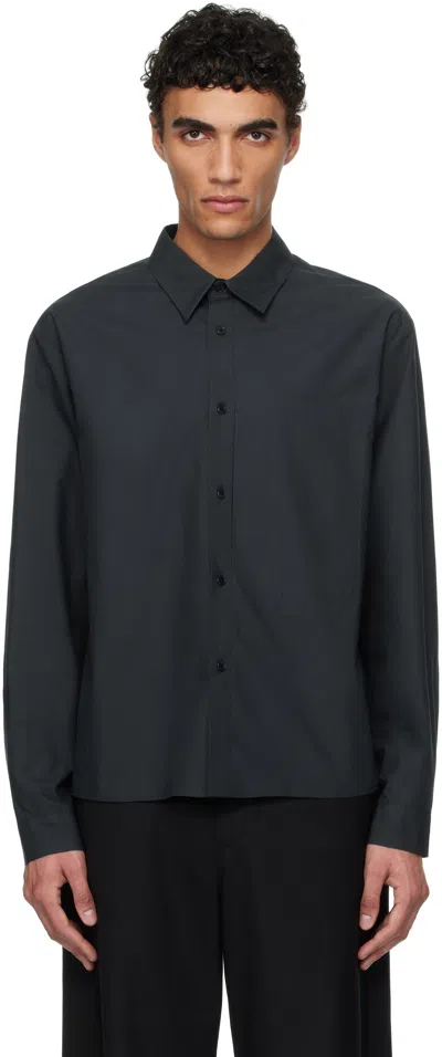 Amomento Navy Basic Pocket Shirt