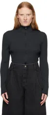 Amomento Navy Ribbed Sweater In Dark Navy