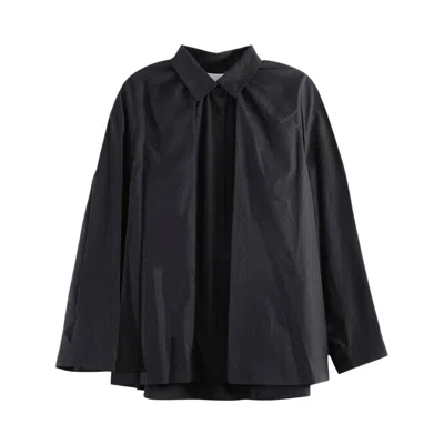 Pre-owned Amomento Neck Shirring Shirt 'black' | Women's Size 1