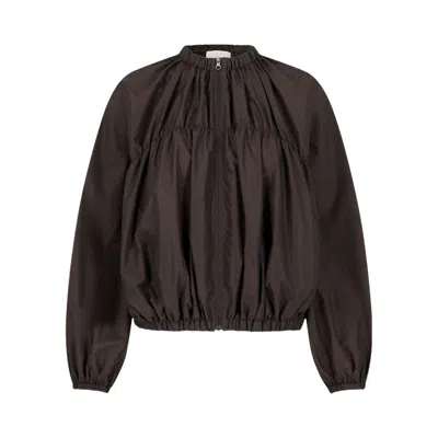 Pre-owned Amomento Nylon Shirring Jumper 'brown' | Women's Size 1