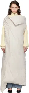 Amomento Off-white Bedding Sleeveless Long Down Coat In Ecru