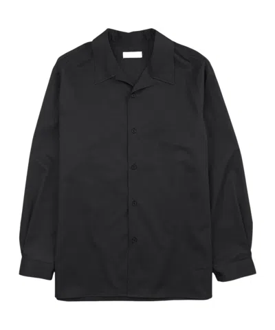 Amomento Open Collar Shirt In Black