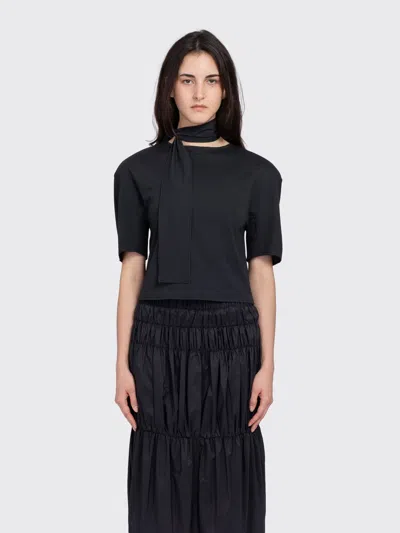 Amomento Padded Jersey Top In Black