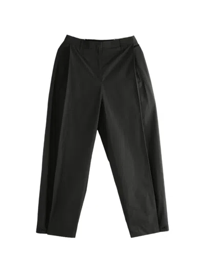 Amomento Pleated Button-cuff Trousers In Black