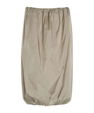 Amomento Elasticated-trim Shirring Top In Grey