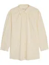 Amomento Pleated Shirt In Neutrals