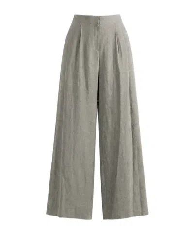 Amomento Pleated Wide-leg Trousers In Gray