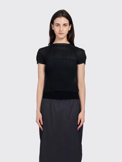 Amomento Pleats Raglan Top In Black
