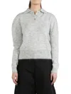 Amomento Polo-collar Jumper In Grey