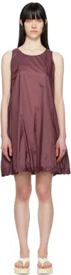 Amomento Purple Nylon Volume Minidress In Purple
