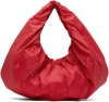 AMOMENTO RED SHIRRING TOTE