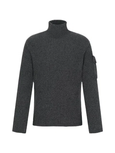 Amomento Ribbed Velvet-knit Sweater In Grey