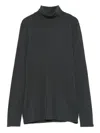 Amomento Roll-neck Long-sleeve Top In Black