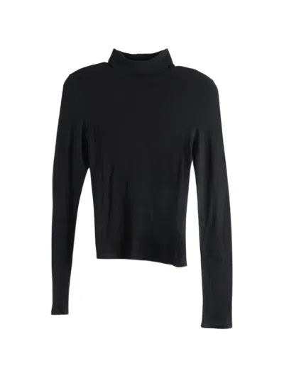 Amomento Roll-neck Long-sleeve T-shirt In Black