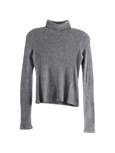 Amomento Roll-neck Long-sleeve T-shirt In Gray
