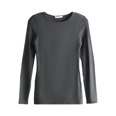 Pre-owned Amomento Round T-shirt 'charcoal' | Brown | Women's Size 2