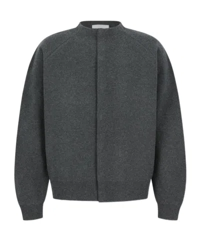 Amomento Rounded Sleeve Cardigan In Gray