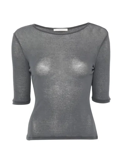 Amomento Round-neck T-shirt In Gray