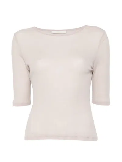 Amomento Round-neck T-shirt In Neutral