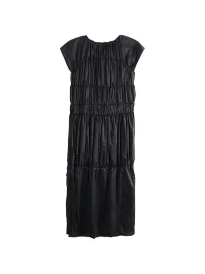 Amomento Ruched Tiered Dress In Animal Print