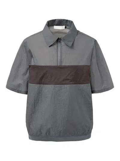 Amomento Sheer Colour-block Polo Shirt