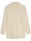 Amomento Sheer Cotton Shirt In Neutrals