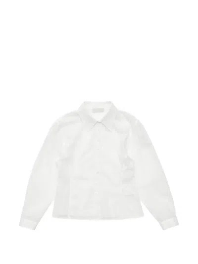 Amomento Sheer Cotton Shirt In White