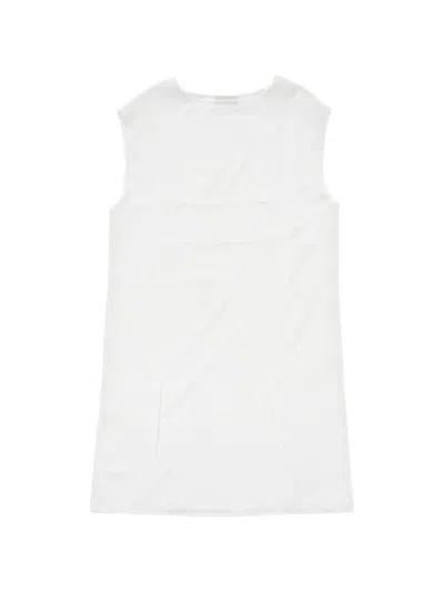 Amomento Sheer Drawstring Dress In White