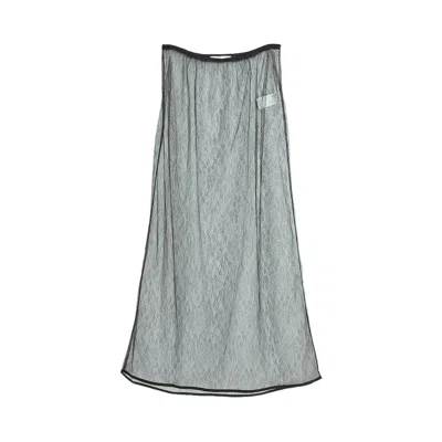 Pre-owned Amomento Sheer Lace Long Skirt 'black' | Women's Size 1